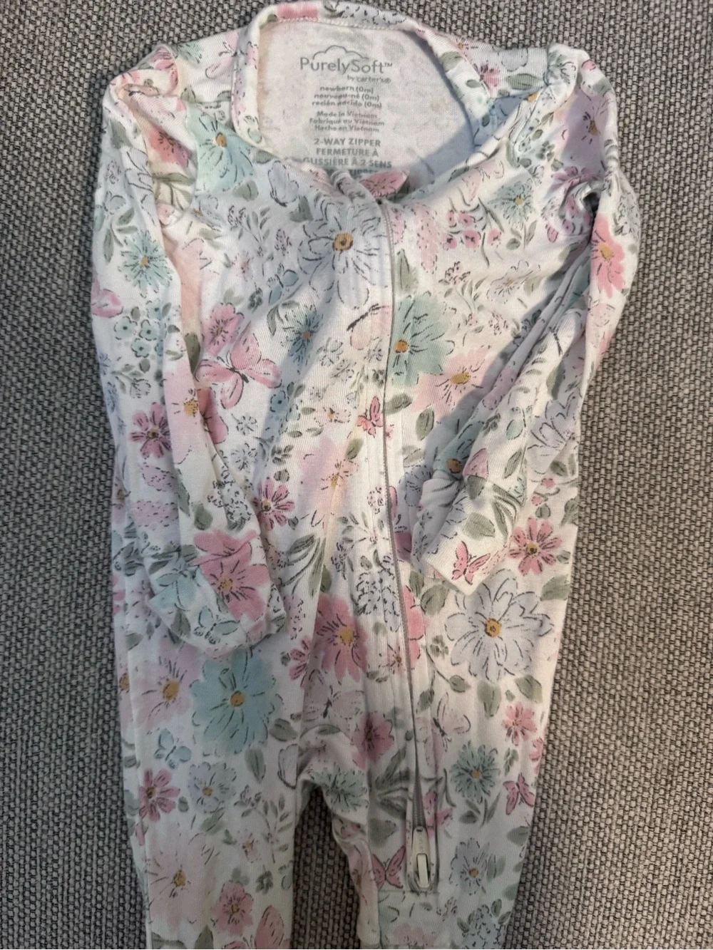 Carter's Pastel Floral Pajama Bundle - newborn
